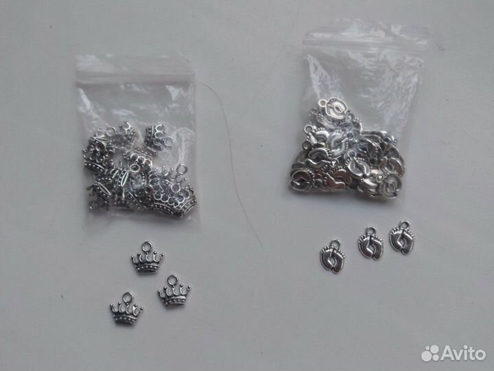 Подвески маленькие, металл, 1,2см1,2см