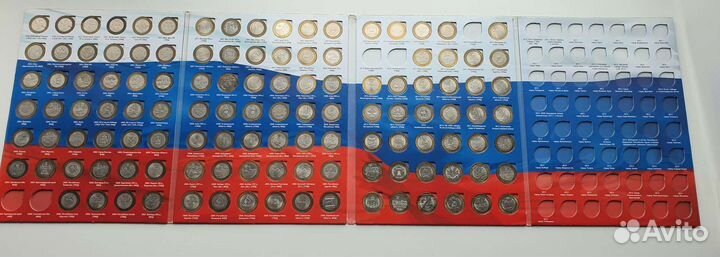 Набор юбилейных монет, 10 рублей, биметал