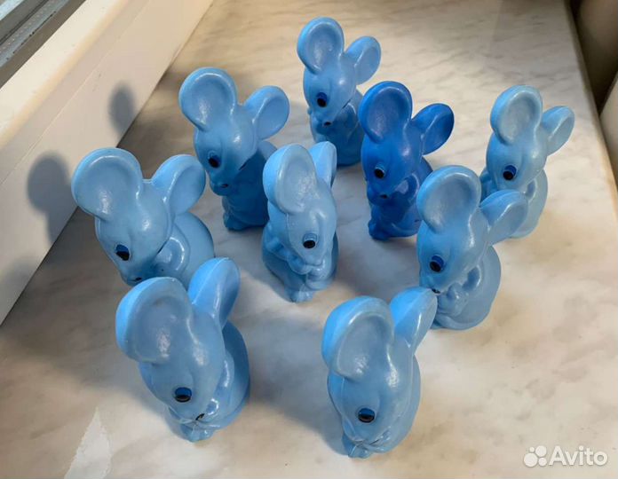 Игрушки СССР пластмассовые мышки винтаж