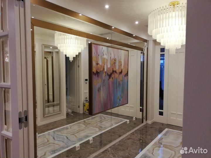 Изготовление зеркал под заказ монтаж