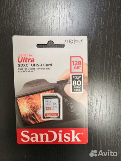 Карта памяти SanDisk Ultra 128GB sdxc
