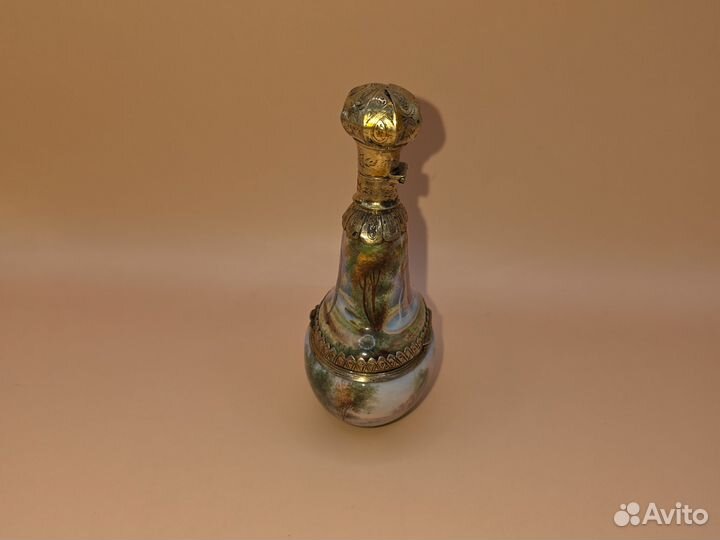 Флакон фарфорый серебро 19 век