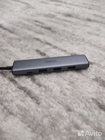 Концентратор Ugreen CM478 (20955) USB-C 5в1 4K30Hz