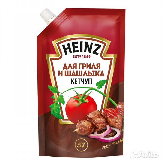 Кетчуп heinz Томатный для гриля и шашлыка 350г