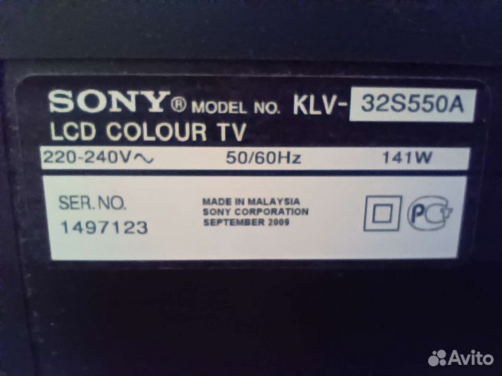 Телевизор sony klv 32s550a