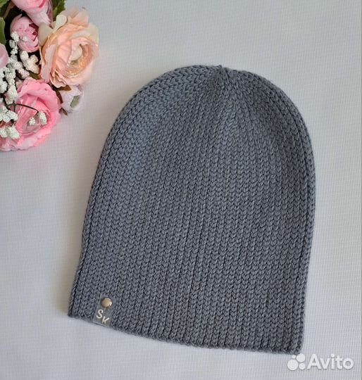 Шапка вязаная ручная работа