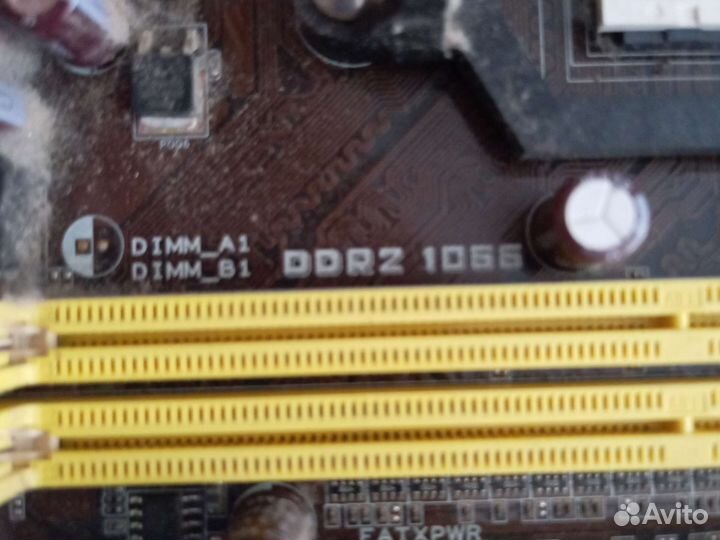Материнская плата asus m2a74-AM + две планки
