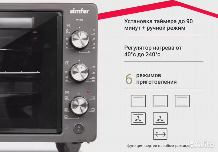 Мини-печь Simfer M4226 серия Albeni Plus