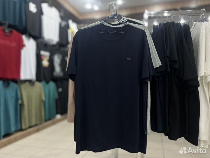 Футболки хлопковые брендовые Moncler, Polo, Nike