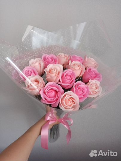 Букет из 15 мыльных роз девушке,маме, бабушке