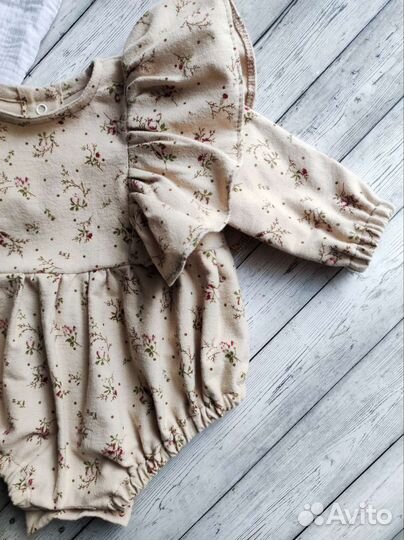 Ромпер для девочки из фланели