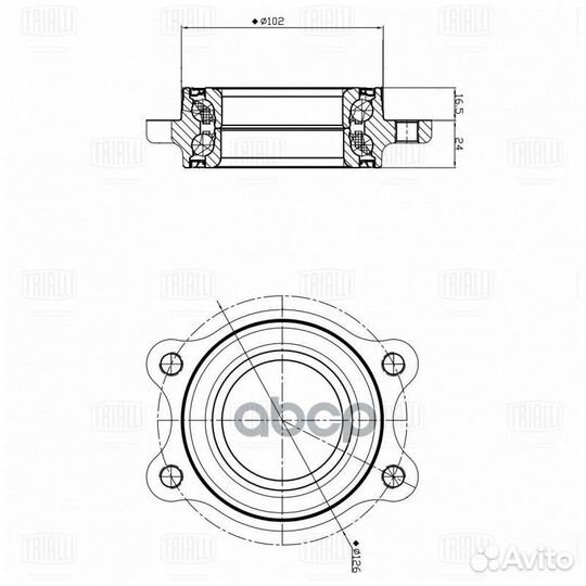 MR1832 trialli Ступица с подшипником audi A4 (0