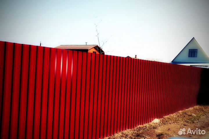 Забор из профлиста под ключ