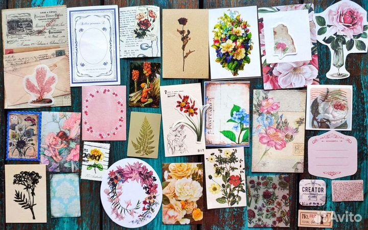 Винтажны ботанические наборы для блокнотов