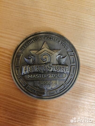 Монета участника турнира Hearthstone MT Seoul 2019