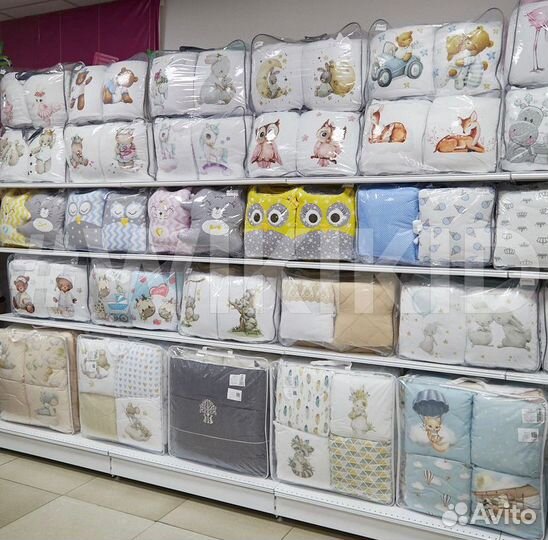 Детские комплекты в круглую, овал и прям. кроватку
