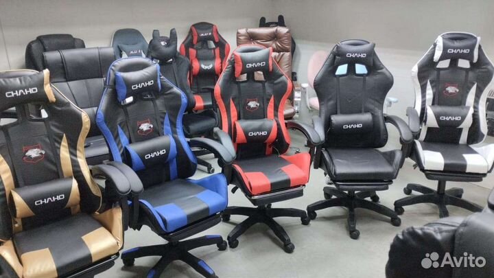 Игровые и классические кресла из экокожи