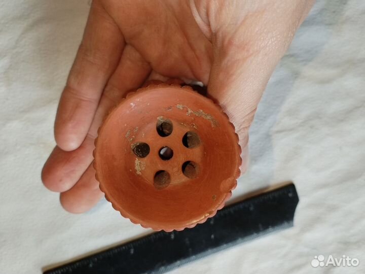 Глиняная часть от старинного подсвечника.19 век