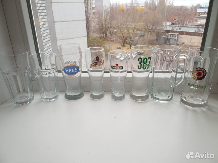 Пивные стаканы и кружки