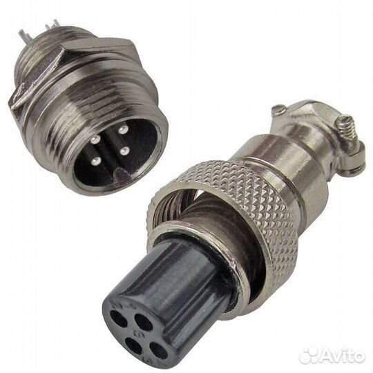 Разъем ET GX12-4 Kit (набор Папа+Мама)