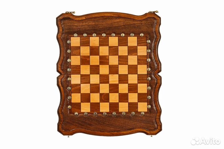 Шахматы и нарды резные Гамбит 40 х 40 см бук Армения 62841