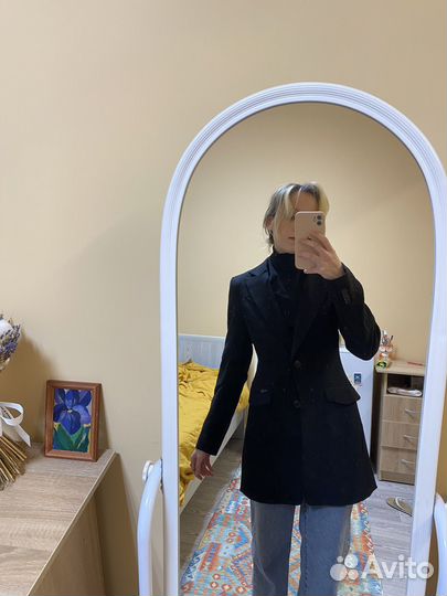 Пиджак женский черный приталенный XS