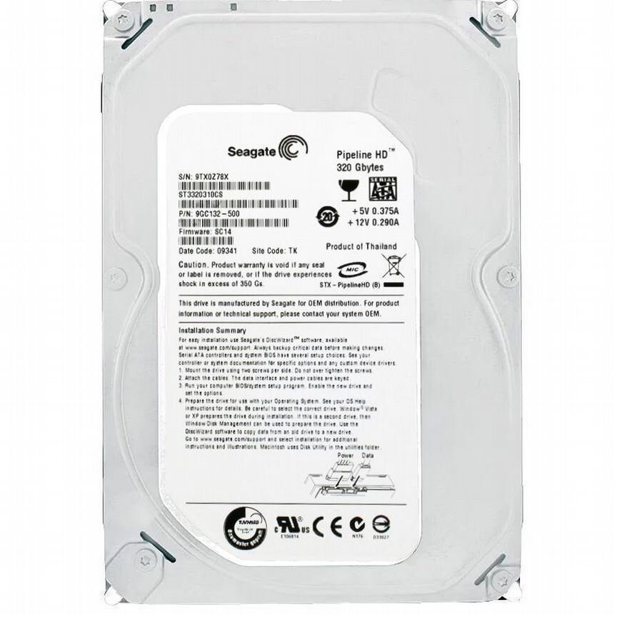 [ST3320310CS] Жесткий Диск Seagate 320gb Sata2 3.5" St3320310cs