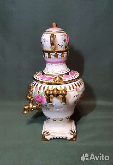 Редкий самовар с олимпийской символикой. Гжель