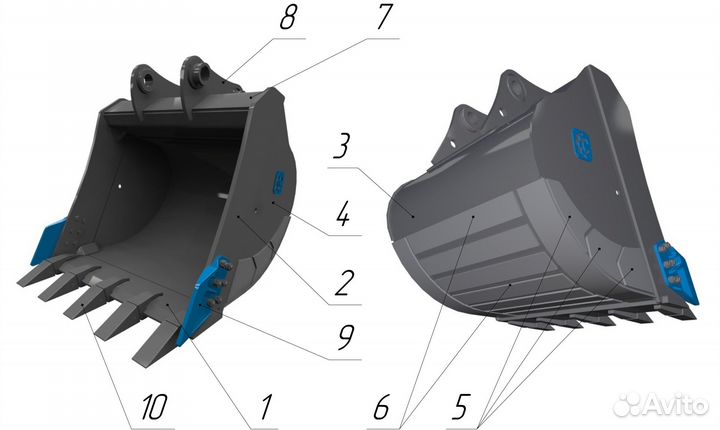 DX225 DX180LC Koвш стандартный 1.1 куба из наличия