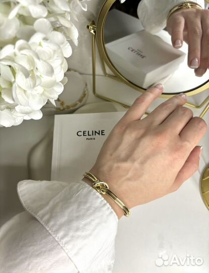 Браслет двойной узел Celine в золоте