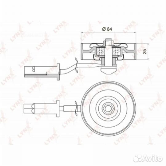Lynxauto PB-5019 Ролик натяжной приводного ремня