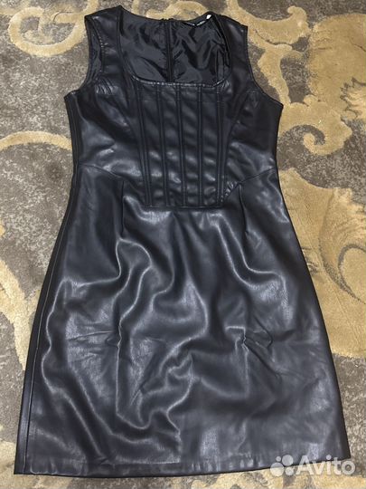 Кожаное платье zara