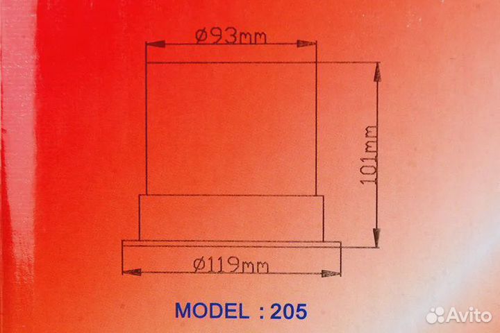 Маяк светодиодный 10-30V (желтый) (RD-205)