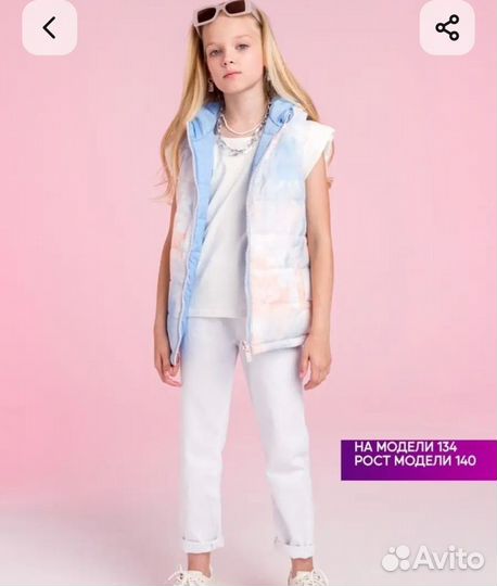Утеплённый жилет для девочки 152