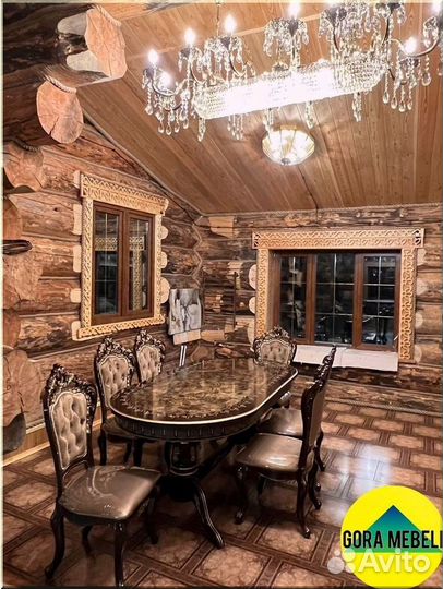 Стол обеденный овальный раздвижной