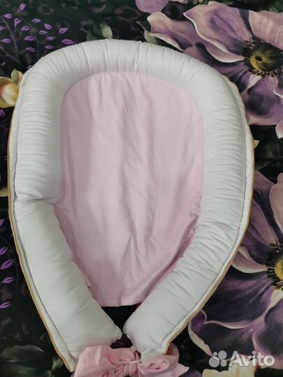 Кокон гнездышко +матрасик для новорожденной