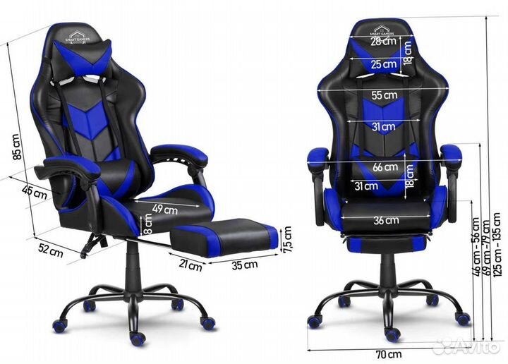 Новое игровое компьютерное кресло с массажером