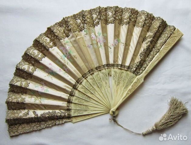 Антикварный веер. Франция, 1870-1880г