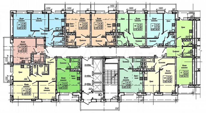 2-к. квартира, 62,1 м², 16/21 эт.