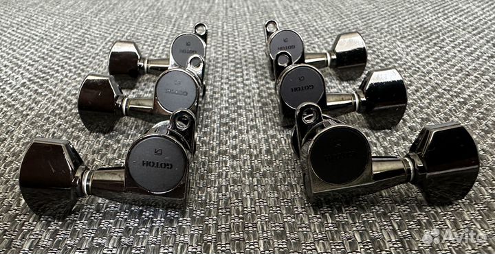 Колки Gotoh SG360-07 3+3 Cosmo Black Черный Хром