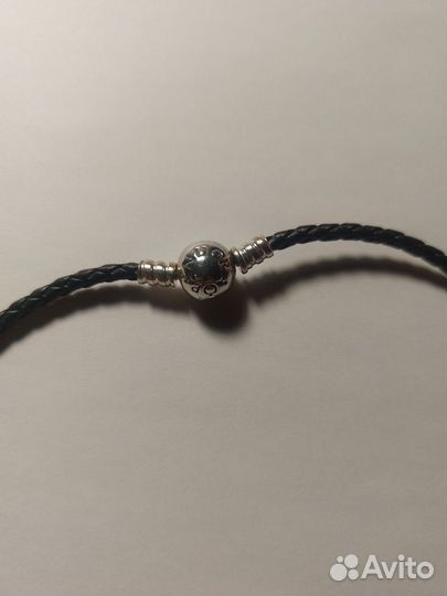 Кожаный браслет pandora