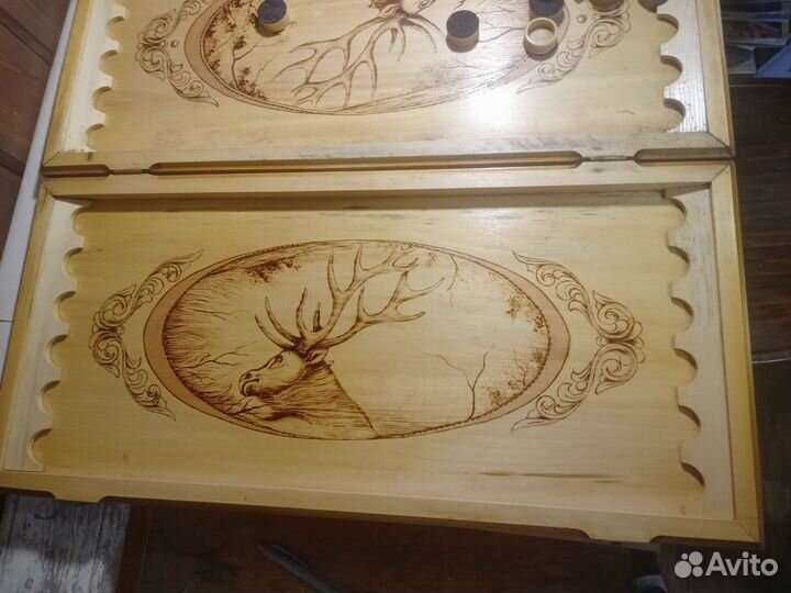 Нарды ручной работы. Деревянные, резные