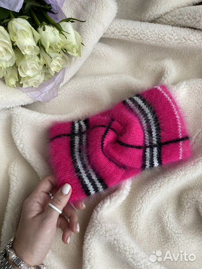 Повязка на голову вязаная