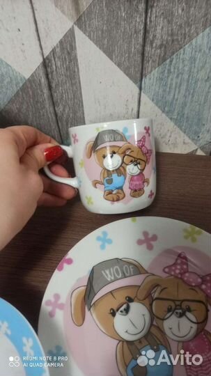 Набор детской посуды новая в коробке