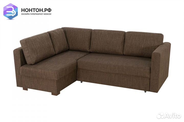 Диван угловой дельфин Джессика 2 коричневый