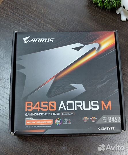 Материнка Gigabyte Aorus B450M гарантия днс