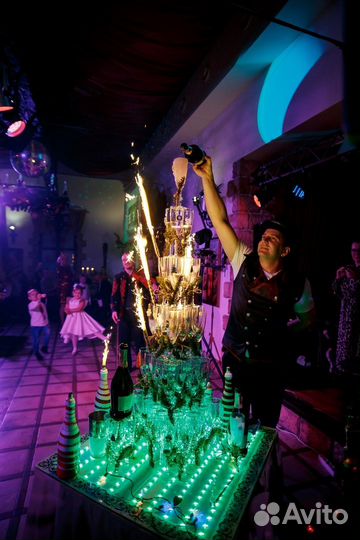 Тяжелый дым, Бармен шоу, Пирамида, Холодные фонт