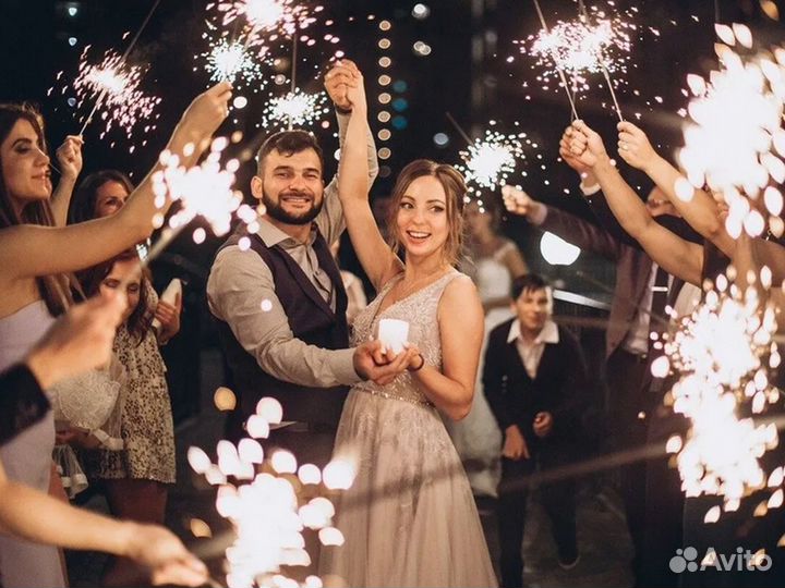 Большие бенгальские огни на свадьбу