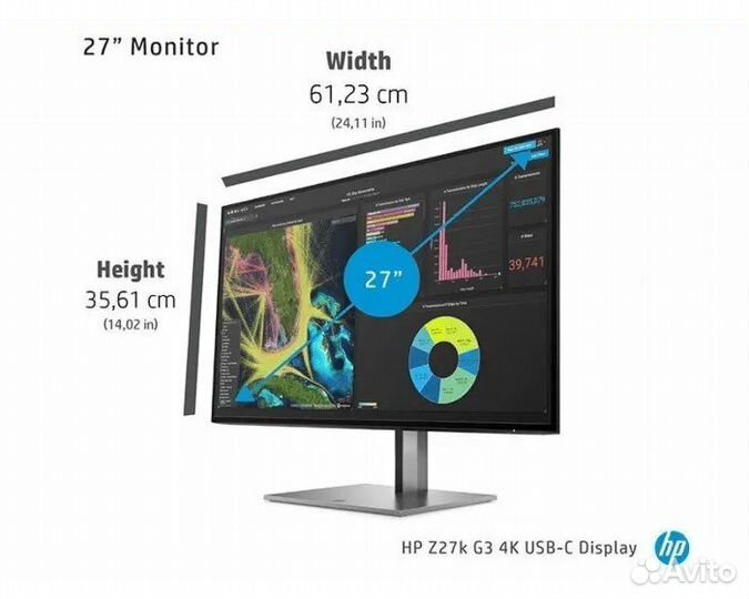 Монитор HP Z27k G3 4K Grey