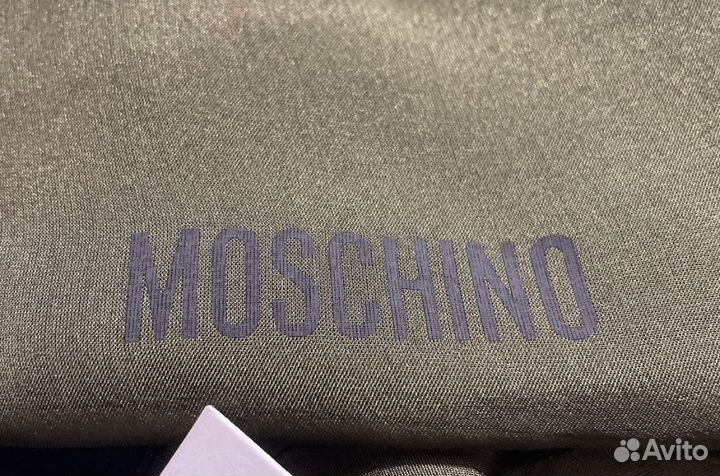 Шарф в стиле moschino зеленый чёрный